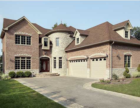 Newly constructed house with new driveway